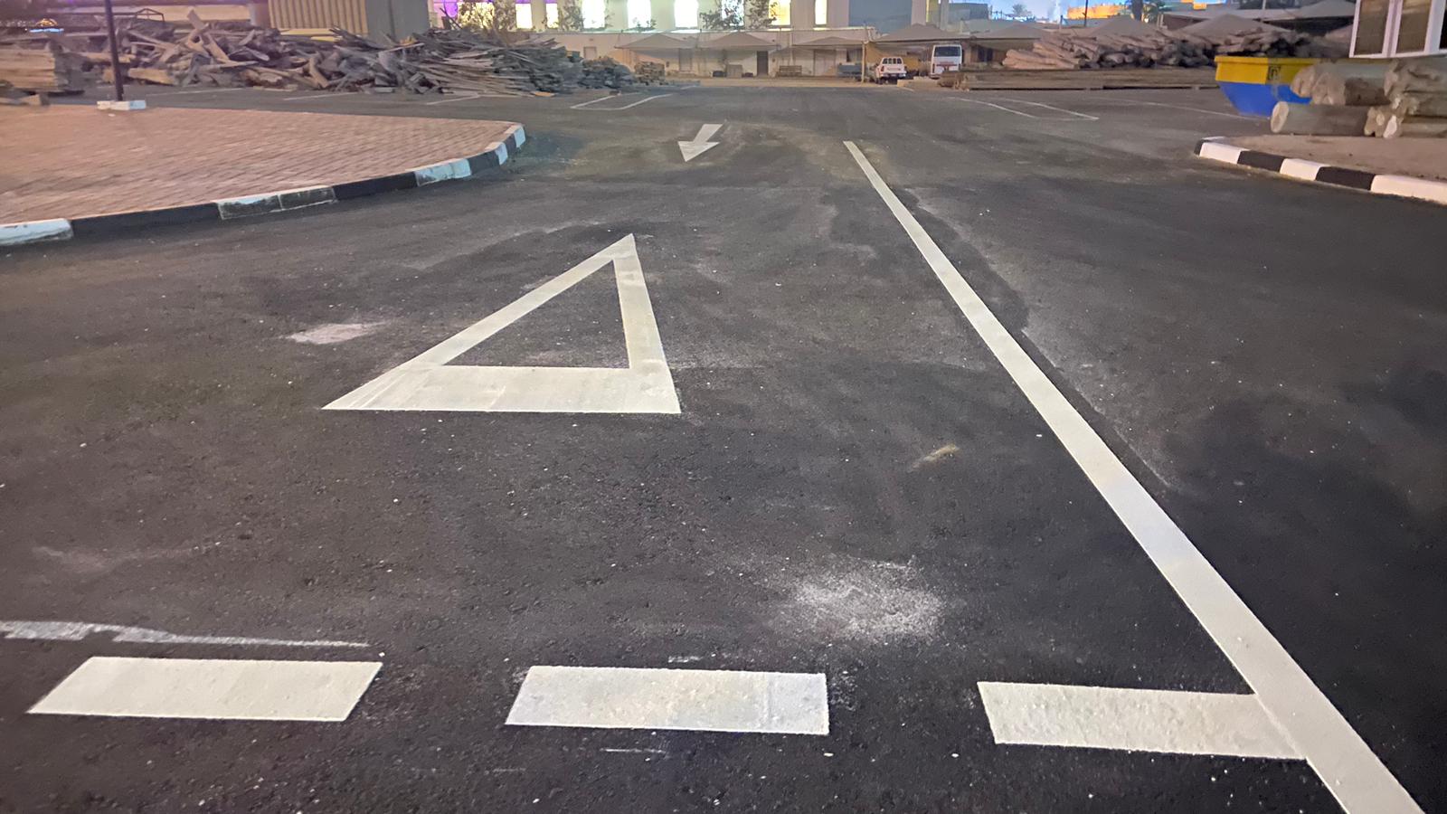 Road marking services in Qatar by Soft One Contracting