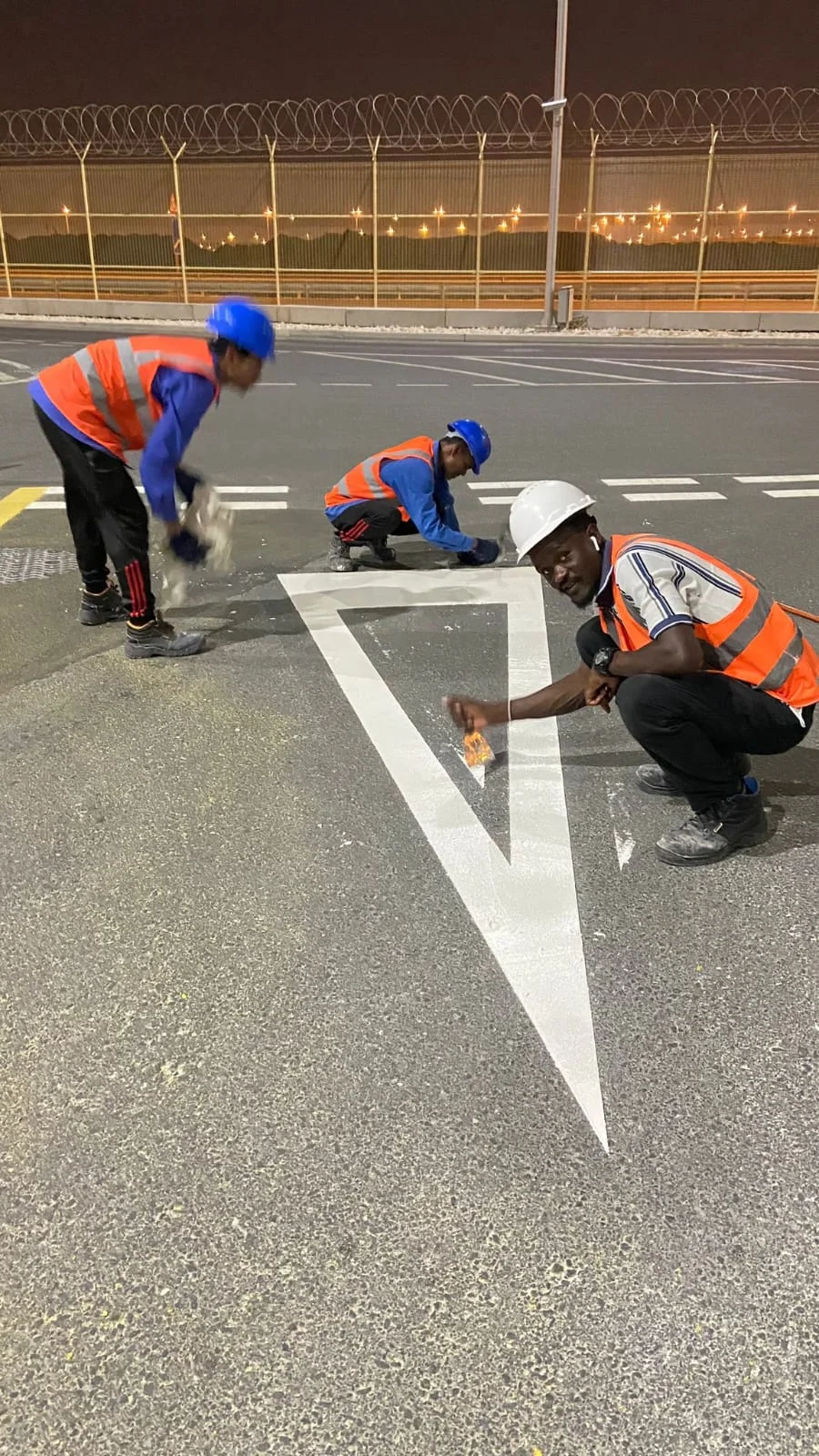 Directional arrow road marking and traffic management solutions in Qatar